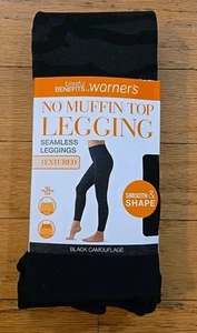 Blissful Benefits by Warner's Size 2X/3X - No Muffin Top Leggings Black Camo #50 - Picture 1 of 5