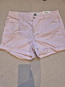 Women's Size 14 Pink Denim Shorts - Dorothy Perkins - Picture 1 of 6