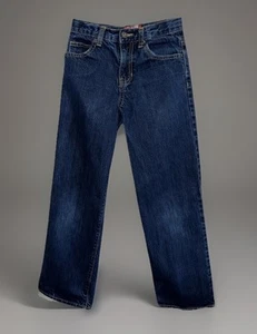 Old Navy Jeans Regular Dark Blue 5 Pocket - Boy's Sz 12 Slim - Adjustable Waist - Picture 1 of 11