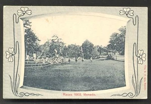 Menado Manado Art Nouveau Carrera de Caballos Celebes Sulawesi Indonesia 1903 - Imagen 1 de 1