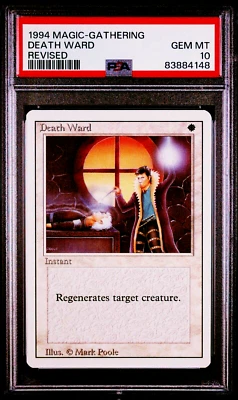 1994 MTG Magic the Gathering Revised Death Ward PSA 10 Gem Mint POP 15 - Image 1 of 4