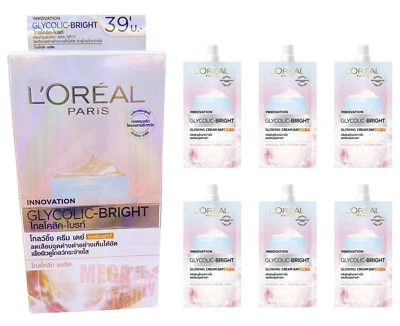 7ml x 6 Loreal Paris Innovation Glycolic Bright Glowing Day Cream SPF17 - Image 1 of 4