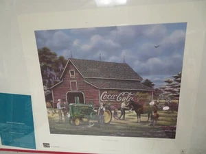 "What A Glorious Day" By Pamela C. Renfroe Coca Cola Print 724/1500 CERTIFICATE - Picture 1 of 8