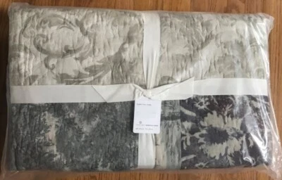 Juego de edredón Pottery Barn Kali púrpura reina 2 fundas estándar damasco retazos 3 piezas🦩 Foto 1 de 4