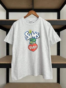 Vintage 2004 Die Sims 2 Haustiere Spiel Playstation grau T-Shirt Gr. L - Bild 1 von 11