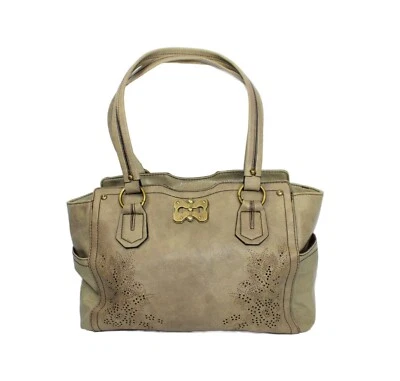 Mariposa Cartera Bolso de Hombro Agujero Perforado Floral Verde Oliva, Dos Correas Foto 1 de 4