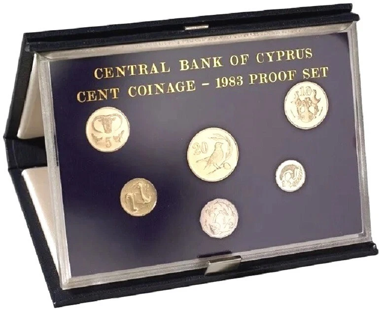 1983 CYPRUS - OFFICIAL DELUXE PRESTIGE PROOF SET (6) - ROYAL MINT - VERY RARE! - Image 1 of 4