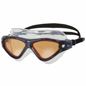 Zoggs Tri Vision Swimming Mask - Black & Silver, Smoked Lens - Swimming Goggles - Picture 1 of 1