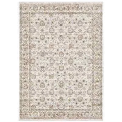 Area Rug 3'3x5' Classic design oriental ziegler Beige Cream floral decor 100x150 - Image 1 of 4