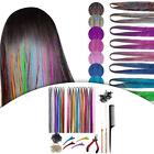 12 Farben Haarverlngerungs Lametta Kit 2400 Strnge zum Stylen von