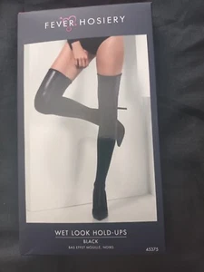 Pvc Lycra Stay Up Stockings New Sealed Goth Hosiery - Picture 1 of 2