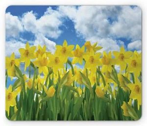Lunarable Daffodils Mouse Pad, Field of Daffodil Flowers Against Summer Sky C... - Afbeelding 1 van 1
