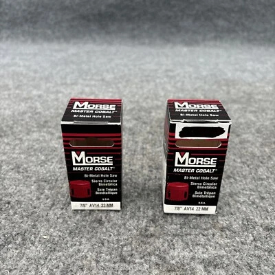 Lot of 2 - Morse 4XG70 MK Premium Bi-Metal Hole Saw 7/8" Diameter MHS14 - Image 1 of 4
