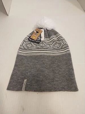 Gorro gris invierno pompón nieve trueno niña tortuga juventud Foto 1 de 4