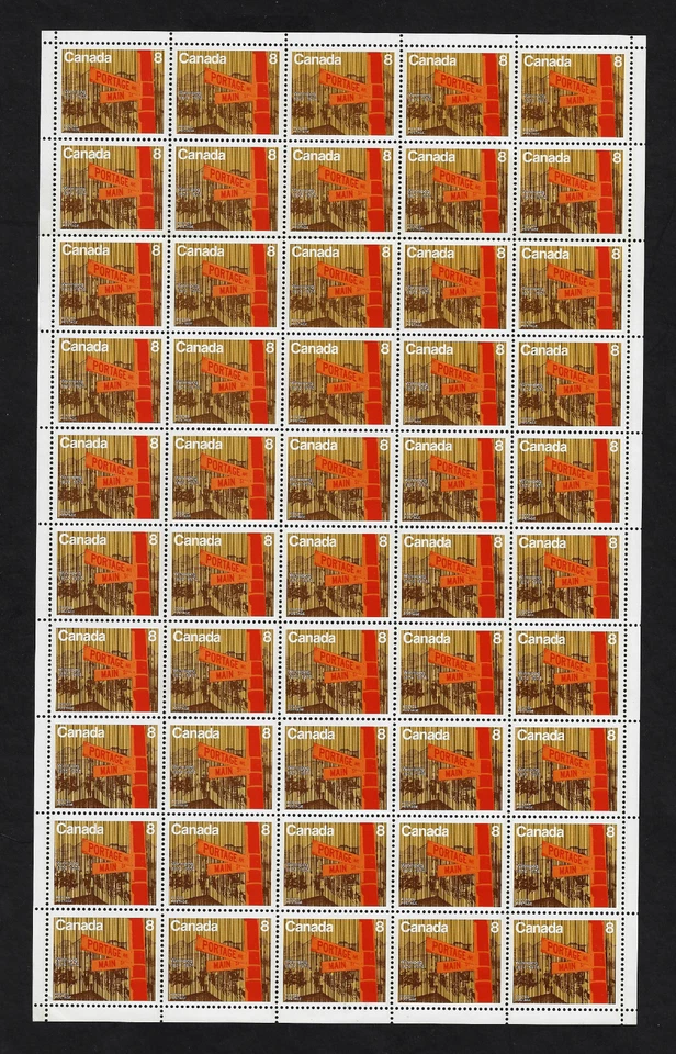 Canada Stamps — Full Pane of 50 SEALED — 1974, Winnipeg Centennial #633 / MNH - Image 1 of 1