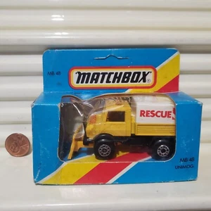 Matchbox England 1981 MB48 UNIMOG RESCUE Truck Mint in Unopened Good Original Bx - Picture 1 of 6