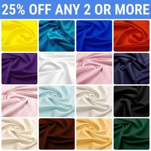 Cotton Jersey Fabric - Stretch Material - 150cm (59") Wide - 180gsm - Metre - Picture 1 of 19