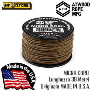 Cordino MICRO CORD AtWood Rope MFG 38 Metri Tensione 46 Kg Made in USA Coyote - Imagen 1 de 1
