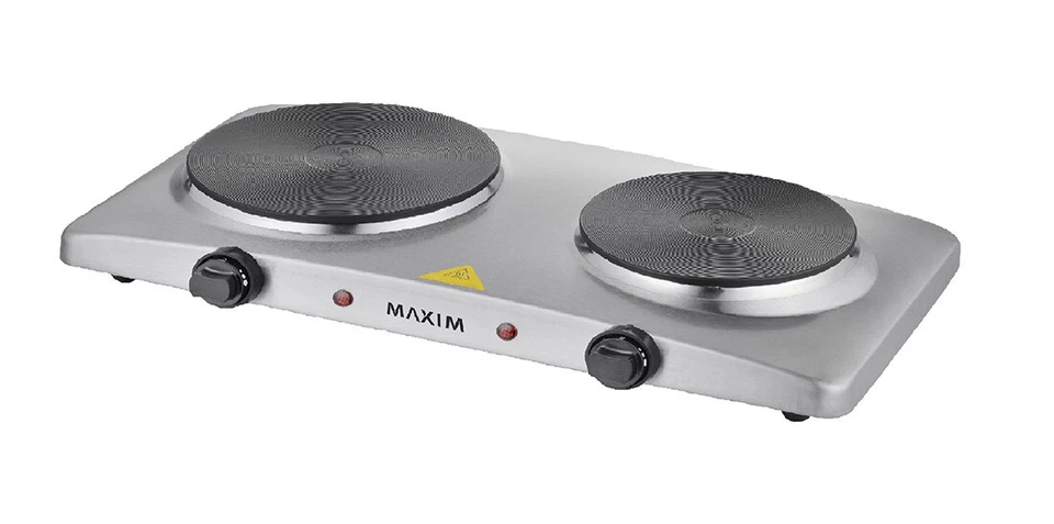 Maxim Twin 2400W Portable Electric Hot Plate Cooker Cooktop Stove/Caravan MHP2 - image 1 of 1