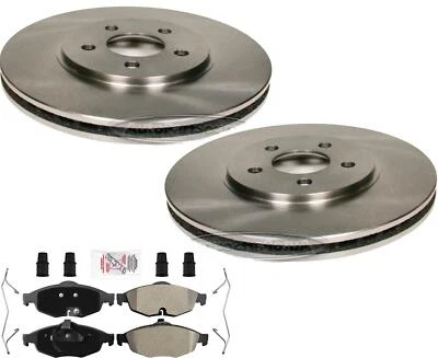 Kit de rotores de freno de disco y pastillas de freno Frt para Chrysler Sebring Dodge Stratus 01-06 Foto 1 de 4