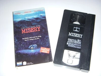 Stephen King's Misery 1990 VHS Kathy Bates James Caan Stephen King Tested 90s Foto 1 de 4