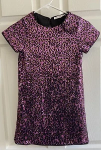 Marks & Spencer (M&S) Purple Sequin Party/Formal Dress - Girls Size 7/8 - Picture 1 of 8