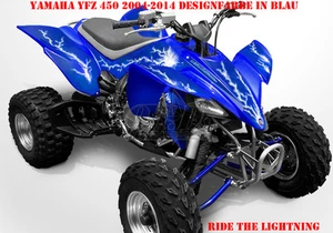KIT GRÁFICO DE DECORACIÓN INVISION ATV YAMAHA YFZ 450 04-14, YFZ450R RIDE THE LIGHTNING B - Imagen 1 de 6