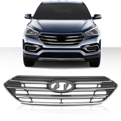 Fit For 2017-2018 Hyundai Santa Fe Sport Front Bumper Upper Grille Assembly Foto 1 de 4