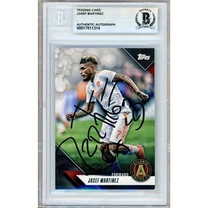 2019 Topps MLS #100 Josef Martinez Signed Card AUTO Beckett Atlanta United FC - Picture 1 of 5