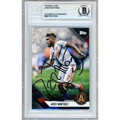 Josef Martinez Signed 2019 Topps MLS #100 Atlanta United FC MLS BAS Slabbed Auto - Image 1 of 4
