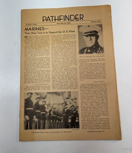 PATHFINDER November 23 1940 Featured: Marines Maj Gen Holcomb Vintage Newspaper - Picture 1 of 5