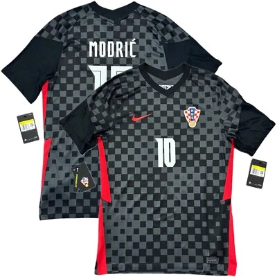 Camiseta deportiva Croacia 2020/21 visitante #10 Modric pequeña Nike fútbol Euro kit negro Foto 1 de 4