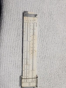 K&E Keuffel & Esser Doric 681555 Slide Rule wClip-On Leather Case - Picture 1 of 10