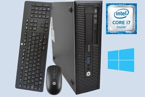 HP Desktop I7 SFF up to 64GB RAM 1TB SSD Windows 10 3xDisplay Port Fast Ship! - Picture 1 of 6