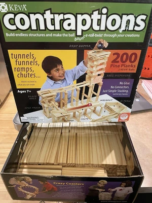 MindWare KEVA Contraptions STEM Building Set: Wood Planks & Guide - Image 1 of 4