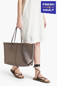 RRP€3800 BRUNELLO CUCINELLI Metallic Leather Tote Bag Large Monili Beads Trim - Picture 1 of 11