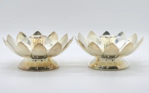 Vintage Reed & Barton 3001 versilbert Lotus Blume Kerzenständer sehr schön - Bild 1 von 14