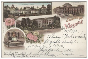 S9065/ Souvenir de Varsovie  Warschau Litho AK Polen 1898 - Bild 1 von 2