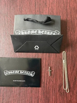 Chrome Hearts M Initial Small Cross Pendant 2005 , w CH bead chain | Authentic - Image 1 of 4