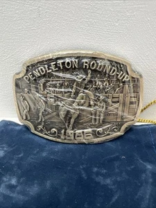 Vintage 1986 Pendleton Round-Up 342 massive Messing Gürtelschnalle - Bild 1 von 3