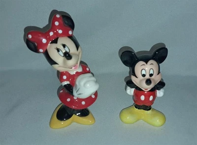 Mickey & Minnie Mouse Ceramic Figurines Disney - Image 1 of 3