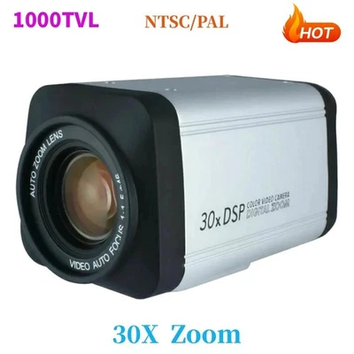 1000TVL 30X Optical Zoom CCTV Analog Auto Focus Box Color Video Camera - Image 1 of 3