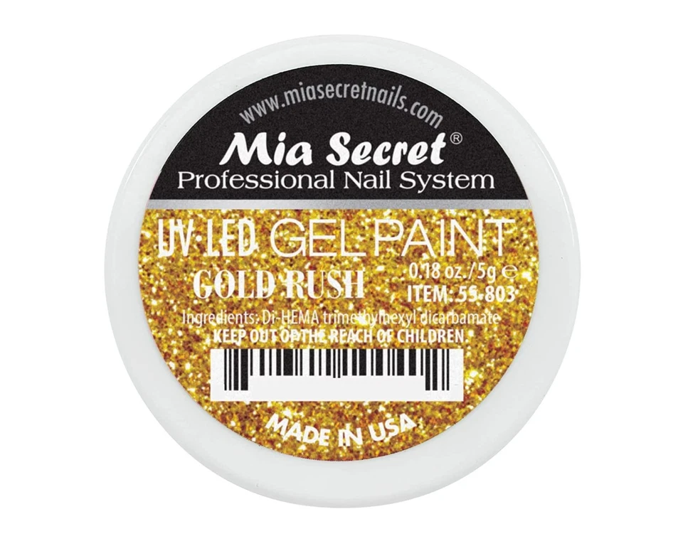 Pintura en gel Mia Secret UV-LED para arte en uñas - Gold Rush 0,18 oz Foto 1 de 1