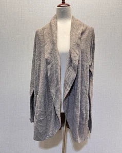Barefoot Dreams Mocha Brown CozyChic Lite  Open Cardigan L/XL - Picture 1 of 6