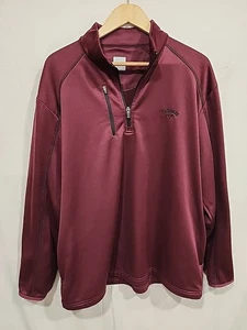 Callaway Golf Jacket Mens XL Maroon 1/4 Zip Fleece Sweater Long Sleeve - Picture 1 of 11