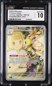 Lillie's Ribombee Pokémon 2025 Journey Together #164/159 CGC 10 - Picture 1 of 2