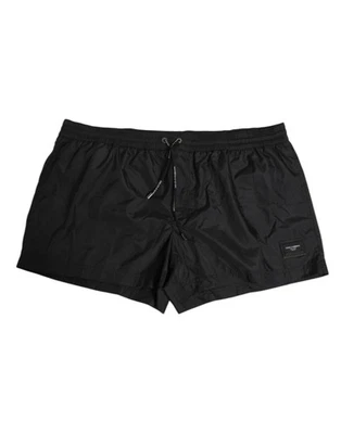 Dolce & Gabbana Black Logo Polyester Beachwear Shorts Men's Swimwear Authentic - Image 1 of 4