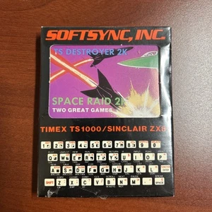 NOS Timex TS1000/Sinclair ZX81 TS DESTROYER & SPACE RAID 2K Computer Games - Afbeelding 1 van 6