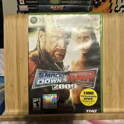 WWE Smackdown vs. Raw 2009 Microsoft Xbox 360 CIB with Case and Manual - Image 1 of 3