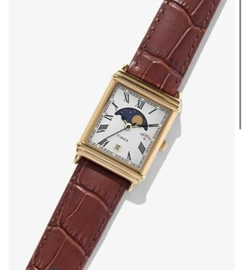 NOAH x TIMEX Moon Phase Watch Gold Brown Wristwatch Watch Authentic Japan New - Picture 1 of 4